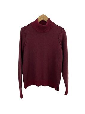 Aventura Turtleneck Sweater Women’s L Red Textured Classic Casual Christmas EUC